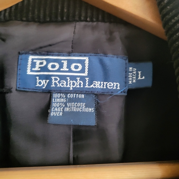 Vintage Polo by Ralph Lauren Men’s Corduroy Jacket Sport Coat Sz L Black - Picture 2 of 15